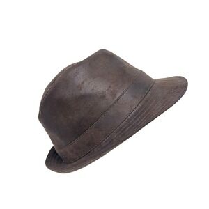 Henschel Hat‎ Co HH Fedora Mens Size XL Brown Suede Casual Cap Patina Country
